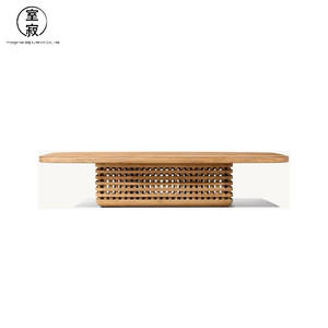 Ensemble de canapés d'extérieur haut de gamme, combinaison de meubles en teck pour villa, cour, hôtel, séjour, canapé de loisirs imperméable, patio, plage - Product Image 6