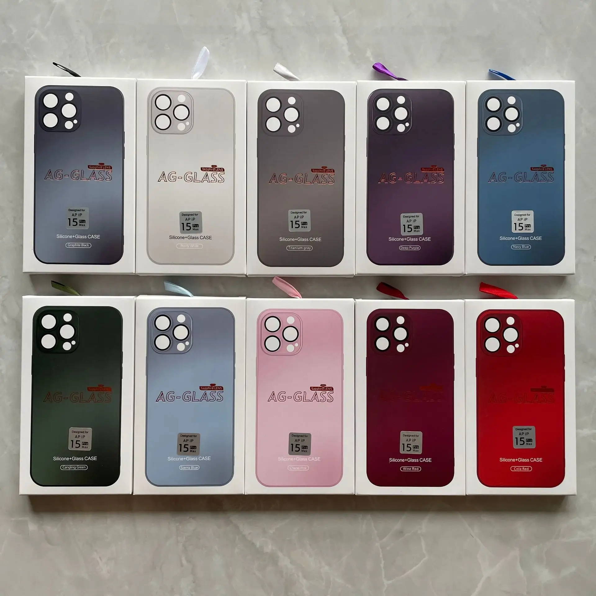 Equipped with lens film AG frosted glass original machine color phone case for iphone 11 12 13 14 15Pro Max Cell Cover