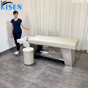เก้าอี้สระผมดีไซน์ใหม่ของ Kisen สามารถสระผมและทำเล็บเท้าได้ พร้อมอ่างแช่เท้า สามารถยืดหัวและขาได้ - Product Image 4