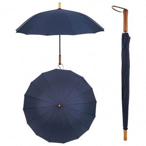 Parapluie de golf automatique coupe-vent de luxe avec protection UV et logo personnalisé - Product Image 1