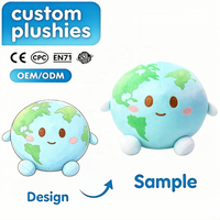 Mascotte en peluche globe terrestre personnalisée, jouets en peluche en forme de carte du monde, OEM ODM, logo personnalisé imprimé, cadeau promotionnel pour événements, vente en gros