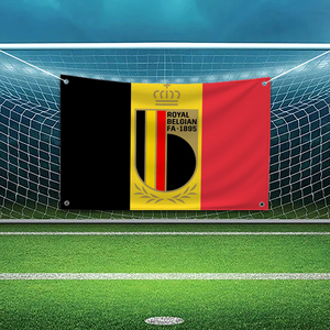 Drapeau personnalisé de l'équipe nationale de football belge, bannières de décoration murale pour chambre à coucher, tapisserie murale, décoration de chambre, <span class=keywords><strong>drapeaux</strong></span> amusants pour l'extérieur, 3x5 pieds - Product Image 2