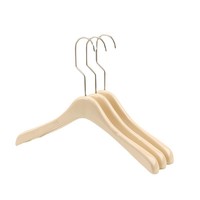 Heavy Duty personnalisé marque pas cher enfants cintre en bois femmes enfants Premium or crochet pince à manteau blanc cintres en bois pour vêtements