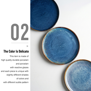 Factory Direct <strong>Wholesale</strong> Hotel Blue Nordic Dish <strong>Ceramic</strong> <strong>Dinner</strong> Plate <strong>Set</strong>,restaurant Ecofriendly Porcelain Dishes Plates - Product Image 4
