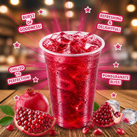 Gobelet jetable en PET personnalisé avec logo, 12oz, 14oz, 16oz, 18oz, 20oz, 24oz, pour matcha latte, café glacé, avec couvercles