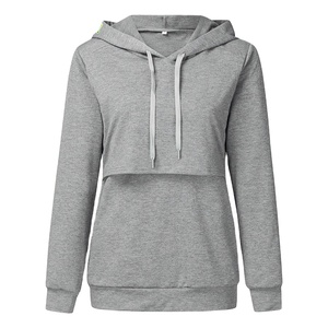 <span class=keywords><strong>Pull</strong></span> d'été à capuche de maternité pour femmes avec caractéristiques d'<span class=keywords><strong>allaitement</strong></span> - Product Image 1