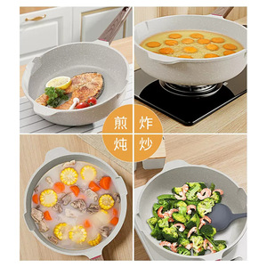 Maifan Stone Nonstick Frying <b>Pan</b> 32Cm Flat Bottom For <b>Induction</b> Gas Stove Household Use - Product Image 4