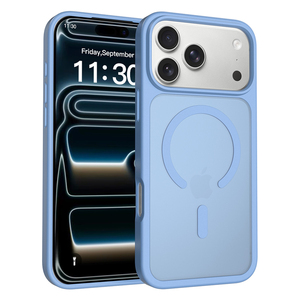 Étui de chargement sans fil magnétique translucide mat pour iPhone 17/18 Pro, 16 Pro, 15 Pro, et coque de téléphone pour iPhone 18 Pro Max Cerise Foncée - Product Image 2