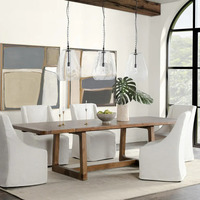 Mesa de Comedor Moderna y Tradicional de Madera Maciza Ajustable, Duradera y Ecológica para 6 Personas, Diseño Elegante y Personalizado para Hogar, Hotel o Restaurante