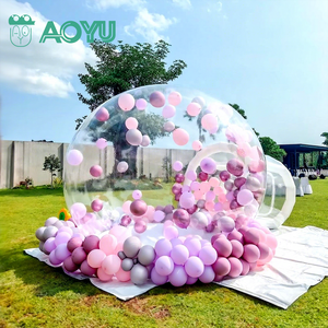 AOYU - Carpa Inflable Blanca Grande para Navidad, Casa de Dulces, Castillo Hinchable Transparente para Exteriores con Globos para una Cita Romántica - Product Image 1