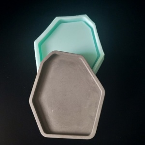 Polygonal <strong>Cement</strong> <strong>Tray</strong> 3 Sizes Desktop Container Silicone Mold - Product Image 2
