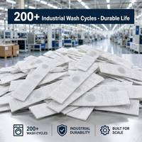 Étiquette textile RFID UHF mini étanche de qualité industrielle supérieure, personnalisable, pour la vente en gros et l'approvisionnement en vrac, résistante à plus de 9 200 cycles de lavage