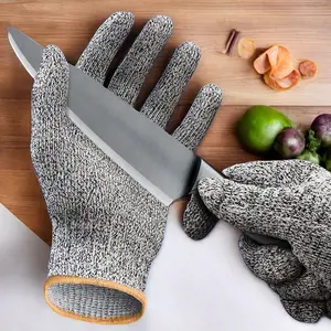 כפפות בטיחות עמידות לחתוך רמה 5 הגנה לחיתוך בשר ומזון/עבודת עץ כפפות בישול לעבודה