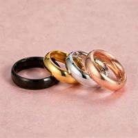 Bague de couple en acier inoxydable thermosensible à changement de couleur de 6 mm de large, bague d'humeur pour homme