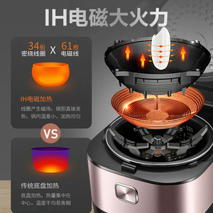 Olla Arrocera Eléctrica Inteligente Supor de 5L con Pantalla Táctil, Multifuncional de Acero Inoxidable para Uso Doméstico - Product Image 5