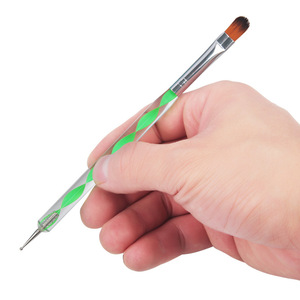 Stylo à pointiller à double extrémité <span class=keywords><strong>pour</strong></span> l'art des ongles, en forme de cheveux plats, cueilleur de strass, extension <span class=keywords><strong>pour</strong></span> les ongles en gel <span class=keywords><strong>acrylique</strong></span>. - Product Image 5