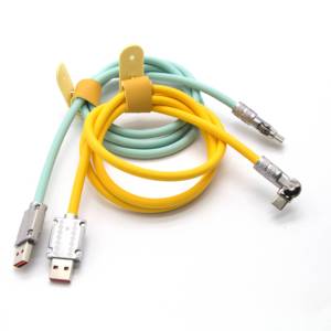 Fabbrica ad alta velocità di 180 gradi di rotazione USB da A tipo C cavo dati di ricarica 1m di lunghezza con guscio connettore in lega di zinco - Product Image 2