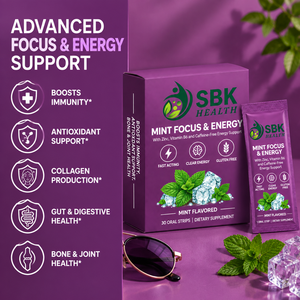 Bandes buccales personnalisées Menthe Focus et Énergie avec Vitamine B, Zinc, Soutien Immunitaire, Sans Caféine, Complément pour la Santé Cérébrale, Film Oral - Product Image 2