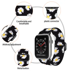 Toka kumaş naylon boyalı tasarımcı Apple Watch bilek bandı akıllı saat kayış için ayarlanabilir saat kayış