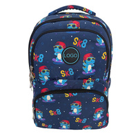 Sacs à livres multi-poches motif dinosaure Sac à dos scolaire pour enfants Impression personnalisée Trendy Student Sac Scolaire School Bag for Girls Boys