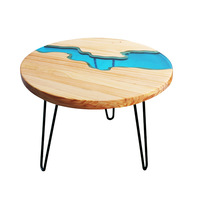Table à manger époxy en bois massif Recina Epoxica Para Mesas Coffee Desk Top Gift Set avec peintures en résine époxy