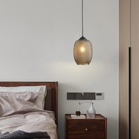 Fabricants personnalisés Zhongshan, luminaires suspendus nordiques modernes, lustres artistiques modernes à LED, lampes suspendues en verre à bulles pour salon