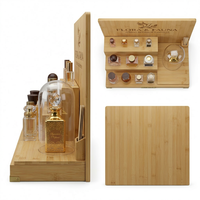 Étui de présentation en bois pour huiles essentielles et parfums avec impression de logo personnalisé, présentoir de comptoir pour parfums, présentoir pour petites bouteilles