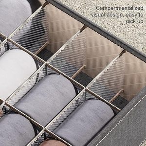 Hot Sell Wardrobe Underwear Organizer Foldable Panties Socks Bra Storage Box Drawer Underwear Storage <b>Bins</b> - Product Image 6