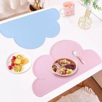 Napperon en silicone sans BPA en forme de nuage antidérapant en silicone Babys Kids Dinning Table Mats pour bébés tout-petits