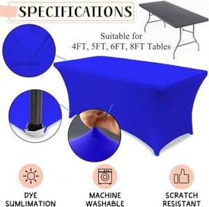 Oferta Especial: Mantel de Spandex Personalizado para Ferias Comerciales, Cualquier Tamaño (4, 5, 6, 8 pies) para Decoración de Eventos - Product Image 4