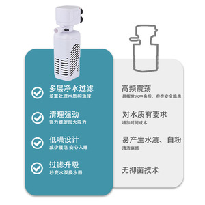 Filtre d'aquarium avec générateur d'oxygène et pompe de circulation, mini purificateur d'eau trois en un, ultra silencieux pour aquarium - Product Image 1