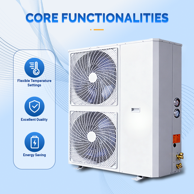Temp -40~+15C 2HP R404A Air-Cooled Walk-In Cooler Copeland Screw Compressor High-Accuracy Eco-Friendly Pump Automatic 24 Fans