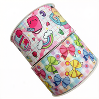 Rubans personnalisés pour la rentrée scolaire, thème crayon, pour la décoration, rubans pour nœuds de cheveux DIY, rubans pour la décoration de fête, 50 yards