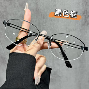 Lunettes optiques demi-cerclées 31300 unisexe, verres PC anti-lumière bleue, monture de largeur moyenne, origine Taizhou - Product Image 4