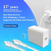Schitec 2 Packs Chargeur USB Double Port 20W OEM avec Coffret Cadeau Prise US et Câble USB C pour Téléphone Portable