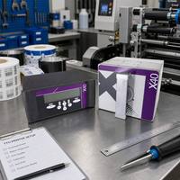 Imprimante thermique de transfert de codes-barres TTO d'occasion pour Smart Date X40, papier 53 mm, machine d'impression de date de fabrication et de date d'expiration pour l'emballage