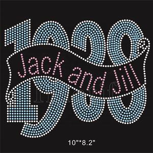 1938 con Logo in cristallo Bling Design <span class=keywords><strong>Jack</strong></span> <span class=keywords><strong>Jill</strong></span> of America Hotfix ferro Patch strass motivo di trasferimento per i vestiti - Product Image 5