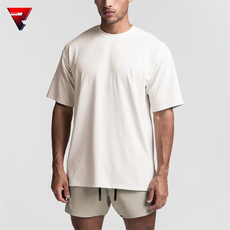 High Quality Custom Embroidered Plus Size Short Sleeve Oversize Thick Streetwear Blank Men Gym Wear Cotton T Shirts