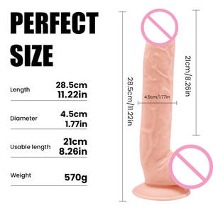 Weibliche Masturbation Künstlicher <span class=keywords><strong>Penis</strong></span> Realistischer Riesiger Extra Großer Langer Dildo Sexspielzeug für Frauen - Product Image 6