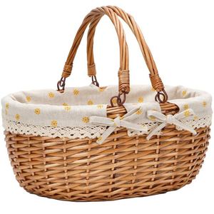 Cesto da Picnic in Paglia Disponibile, Cesti Estivi per 8 Persone, Cesto per 2, 4, 6 Persone, Contenitore per Alimenti da Esterno <span class=keywords><strong>Anni</strong></span> '<span class=keywords><strong>40</strong></span> - Product Image 2