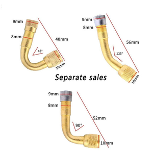 Rallonge de <span class=keywords><strong>valve</strong></span> de pneu, adaptateur coudé à angle de 45/90/135 degrés pour voiture, moto, vélo, compatible universel avec <span class=keywords><strong>valve</strong></span> Schrader américaine - Product Image 5