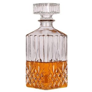 1 Decantador de Cristal de 33.8 oz con Diseño de Diamantes y Estampado Dorado para Whisky, <span class=keywords><strong>Bourbon</strong></span> y Licores - Product Image 1