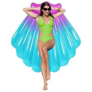 Büyük şişme PVC inci beyaz 0.25mm kalın tarak havuz şamandıra yaz plaj yüzme sal su çocuklar yetişkinler için eğlenceli salon - Product Image 2