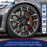 Vente Flash Jantes Forgées Monobloc Courbées Concaves Noires Usinées 21x10.5 22x10.5 5x112 pour Audi RS6 C8 RS7
