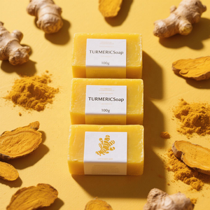 Barre de savon au curcuma de vente chaude soins de la peau sensible éclaircissant éclaircissant dissolvant d'acné - Product Image 4