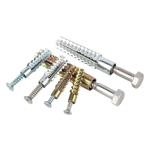 Chevilles murales dentelées en acier galvanisé, tubes d'expansion métalliques avec vis autotaraudeuses, chevilles à barbelures pour cloisons sèches - Product Image 5