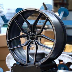 Jantes de voiture TITAN FORCE 18 19 20 pouces 5x114.3, roues forgées sur mesure noir mat pour <span class=keywords><strong>Fiat</strong></span> <span class=keywords><strong>500</strong></span>, roues JDM FL5, Civic Type R, Abarth 595 - Product Image 2