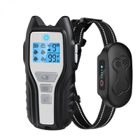 Collar de Adiestramiento para Perros con Control Remoto Inteligente Recargable, Plástico ABS Ecológico, Impermeable, 4 Modos de Seguridad, Linterna y Sonido