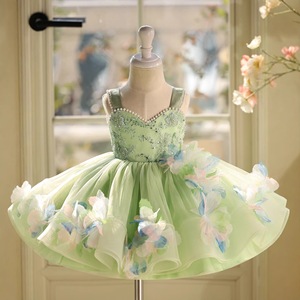<span class=keywords><strong>Robe</strong></span> de soirée confortable et douce <span class=keywords><strong>pour</strong></span> filles, avec bretelles, corsage perlé et tulle floral 3D - Product Image 3