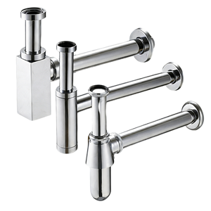 <span class=keywords><strong>Siphon</strong></span> de lavabo moderne en laiton chromé, personnalisable en couleur, avec <span class=keywords><strong>siphon</strong></span> en P 1-1/4 et filtre, certifié Watermark, facile à installer - Product Image 2
